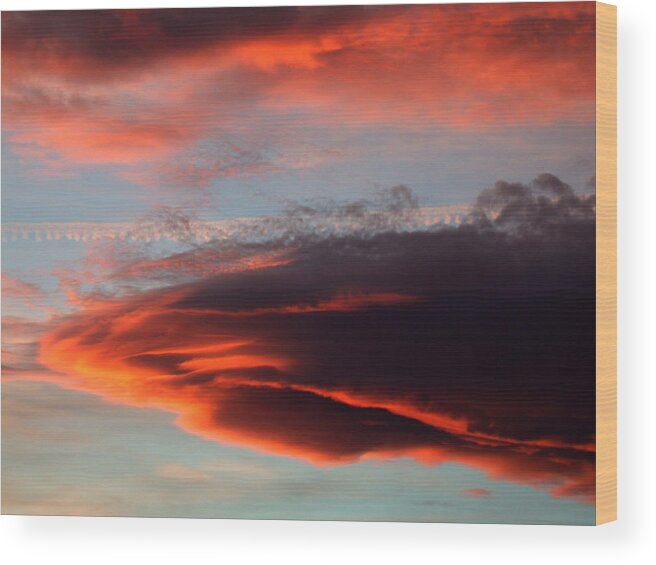 Sunset Wood Print featuring the photograph Nearly Red by Shane Bechler