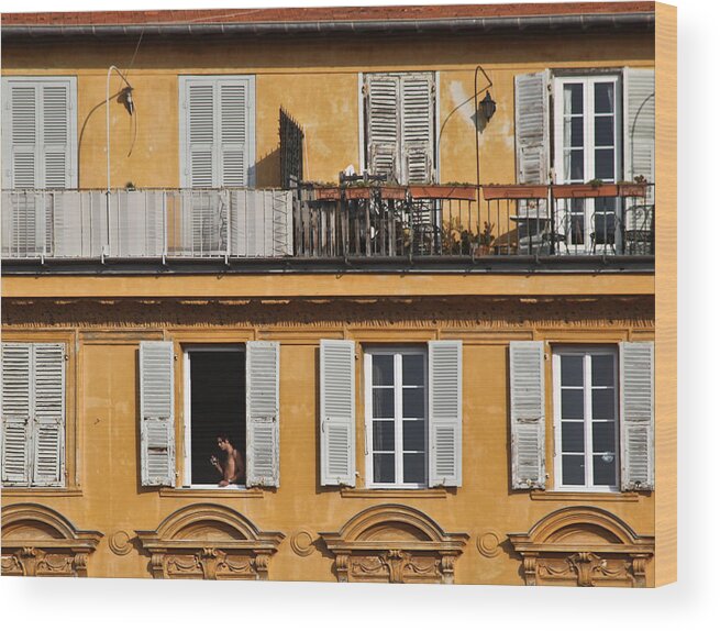 Landscape Wood Print featuring the photograph Nice France by Janee Hartman