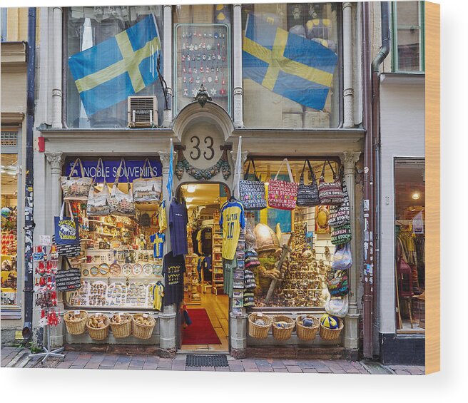 Lehto Wood Print featuring the photograph Noble Souvenirs. Stockholm 2014 by Jouko Lehto