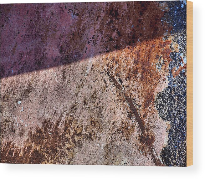 Abstract Wood Print featuring the photograph Obstruction by Tom Druin