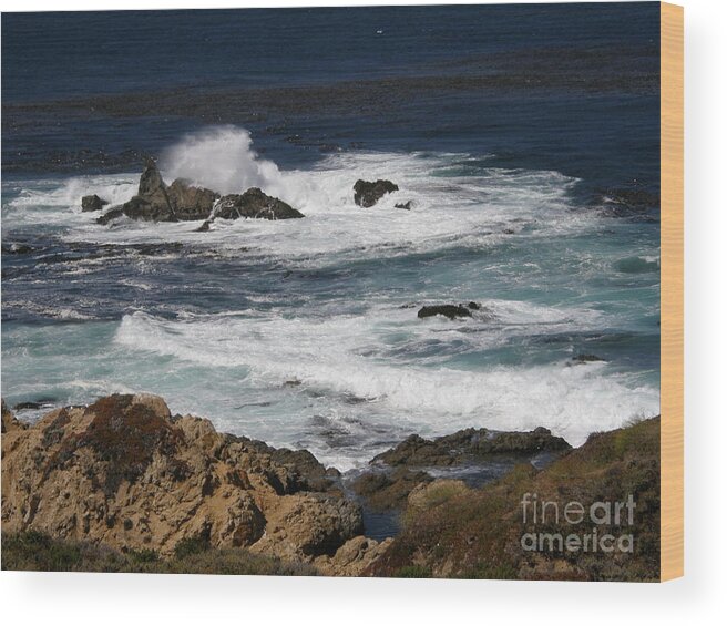 Pacific Ocean Wood Print featuring the photograph Ocean Spray by Bev Conover