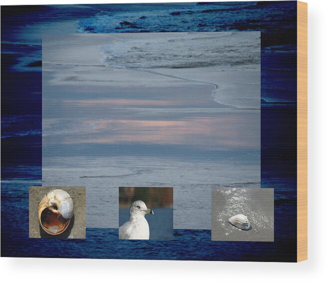 Sea Wood Print featuring the photograph Ogunquit Beach by Natalie Rotman Cote