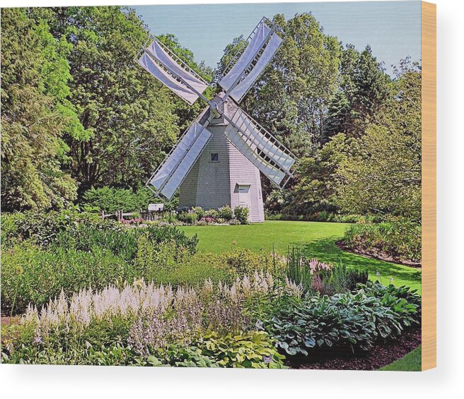 Windmills Wood Print featuring the photograph Old East Windmill by Janice Drew