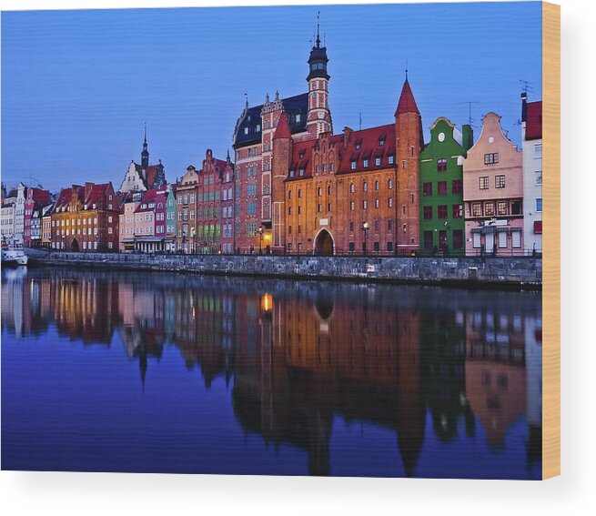 Scenics Wood Print featuring the photograph Old Historic City Of Gdansk by Frans Sellies