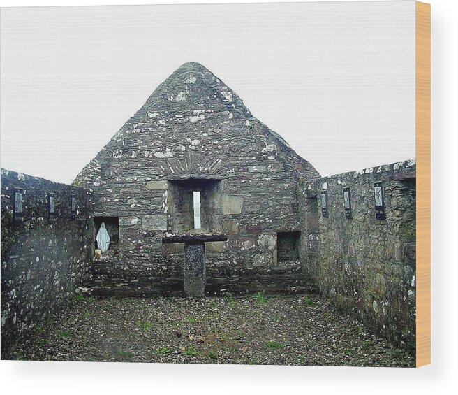 Ireland Wood Print featuring the photograph Old semetery in Ireland by Olga Breslav