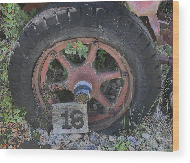 Wheel Wood Print featuring the photograph Old Wheel by David Armstrong