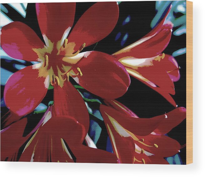 Flowers Wood Print featuring the photograph On A Whim Number 2 by Derek Dean