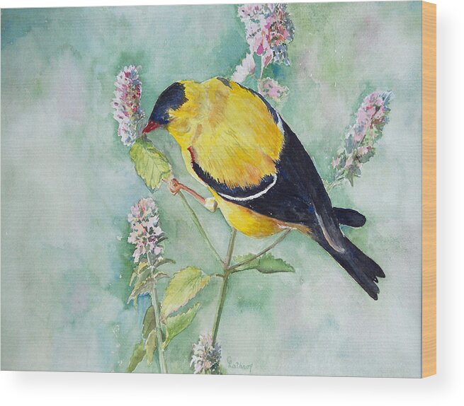 Bird Wood Print featuring the painting Orchard Oriole by Christine Lathrop