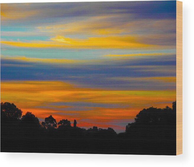 Sunrise Wood Print featuring the photograph Pastel Sunrise by Mark Blauhoefer