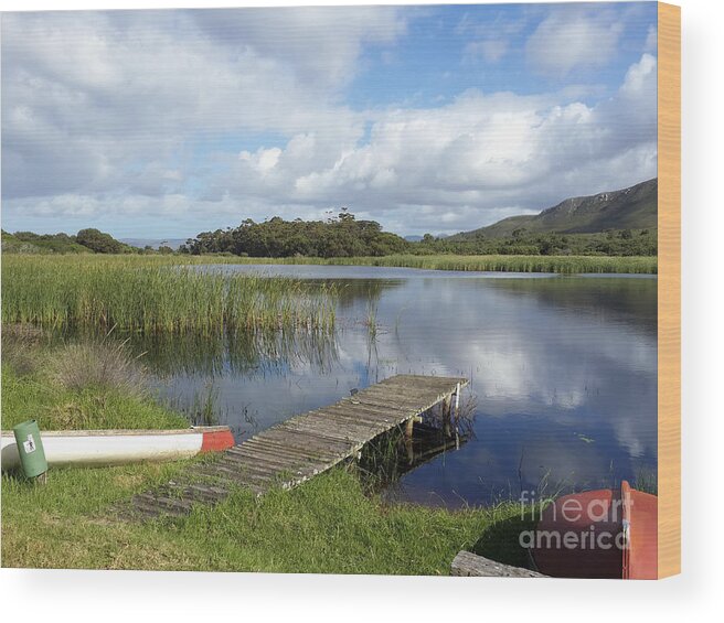 Lake Wood Print featuring the photograph Peaceful lake by Marietjie Du Toit