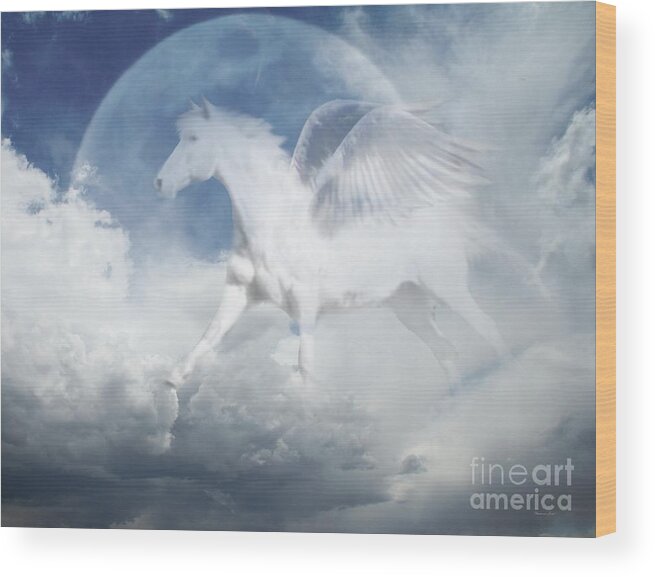 Pegasus Wood Print featuring the photograph Pegasus by Stephanie Laird