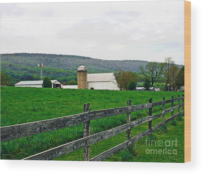 Farm Wood Print featuring the photograph Pennsylvania Farm by Larry Oskin