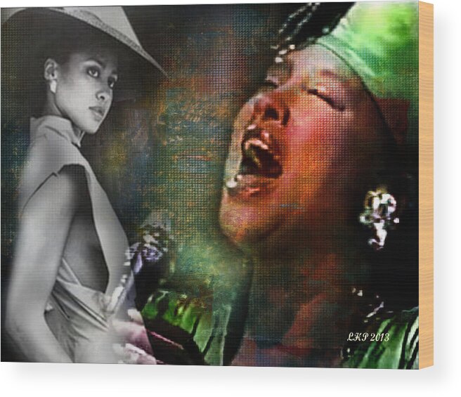 Phyllis Hyman Wood Print featuring the digital art Phyllis Hyman by Lynda Payton