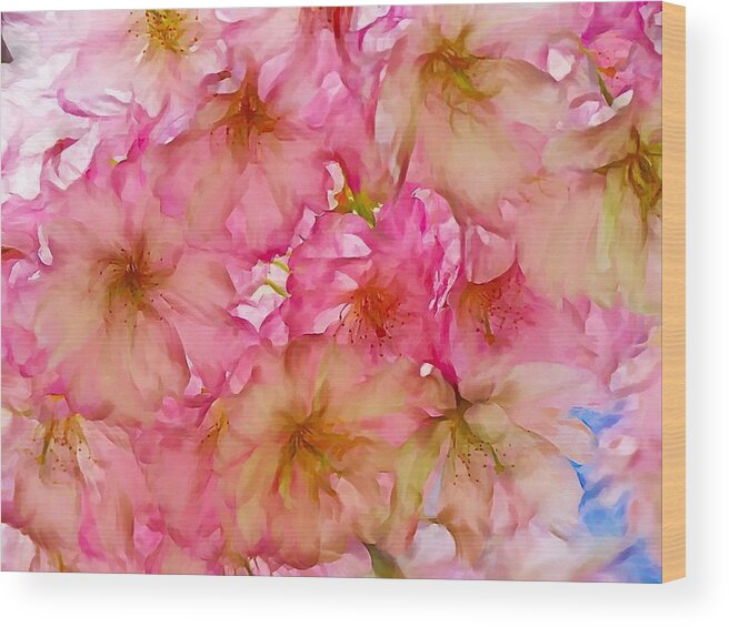 Pink Blossom Wood Print featuring the digital art Pink Blossom by Lilia S