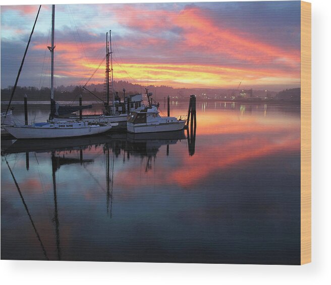 Sunrise Wood Print featuring the photograph Pink Charisma by Suzy Piatt