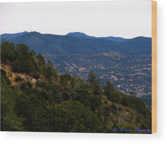 Prescott National Forest Wood Print featuring the photograph Prescott Mountainsides by Aaron Burrows