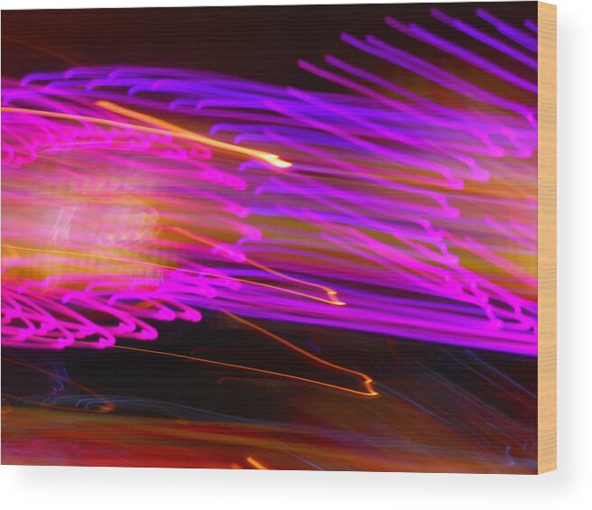 Abstract Wood Print featuring the photograph Purple Storm by James Welch