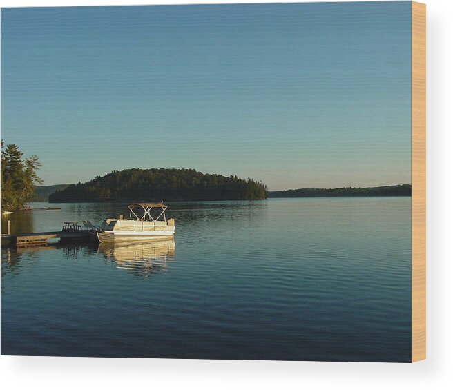 Quiet Lake Wood Print featuring the photograph Quiet Lake by Dorothy Maier