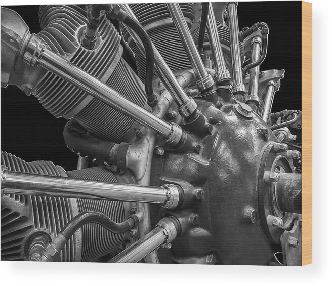 Pima Air Museum Wood Print featuring the photograph Radial Aircraft Engine by Gary Warnimont