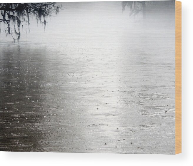 Rising Waters Wood Print featuring the photograph Rain on the Flint by Kim Pate