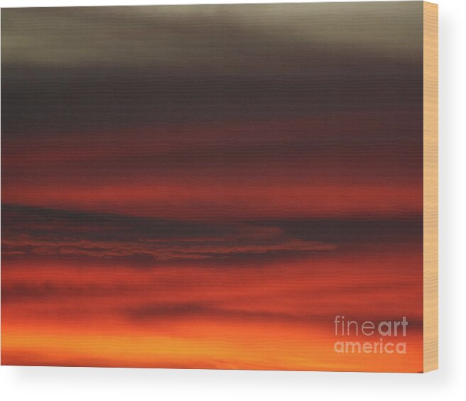 Sunrise Wood Print featuring the photograph Red sky by Fred Sheridan