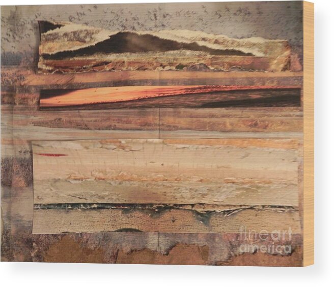  Wood Print featuring the mixed media Reflections in Wood by Patricia Tierney