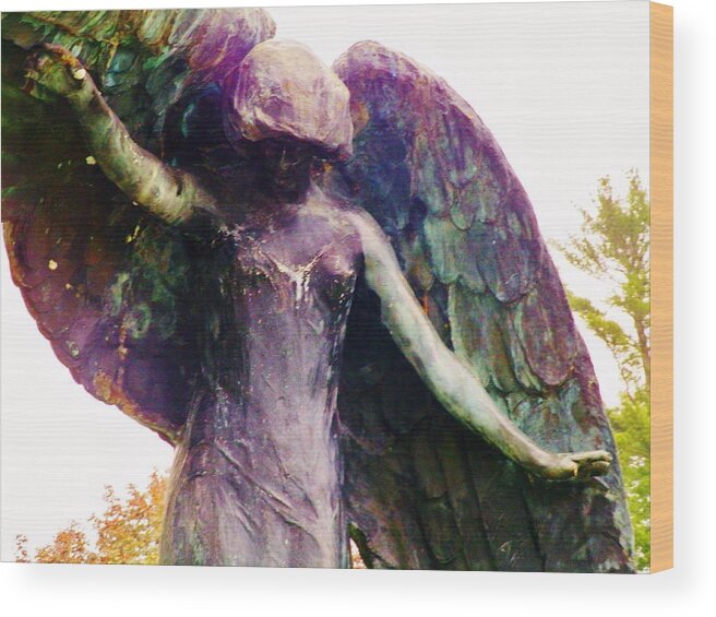 Angel Wood Print featuring the photograph Refraction by Cindy Fleener