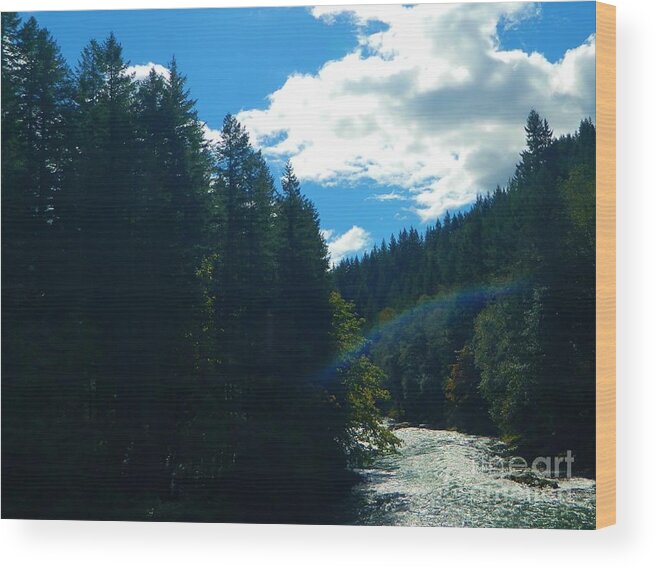 Rainbow Wood Print featuring the photograph River Rainbow by Gallery Of Hope 