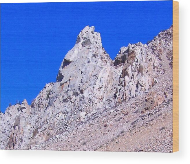 Sierra Wood Print featuring the photograph Rock Face by Marilyn Diaz