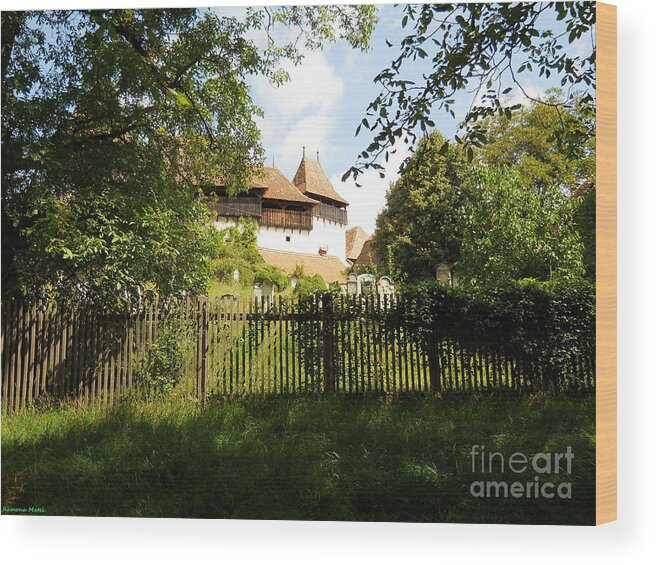 Rural Church Wood Print featuring the photograph Romanian Fortified Church by Ramona Matei