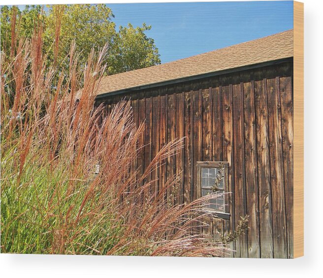 Barnside Wood Print featuring the photograph Rustic Barnside by Jean Goodwin Brooks