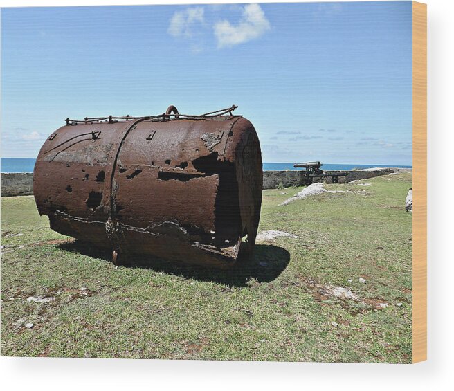 Industrial Wood Print featuring the photograph Rusty Old Boiler by Richard Reeve