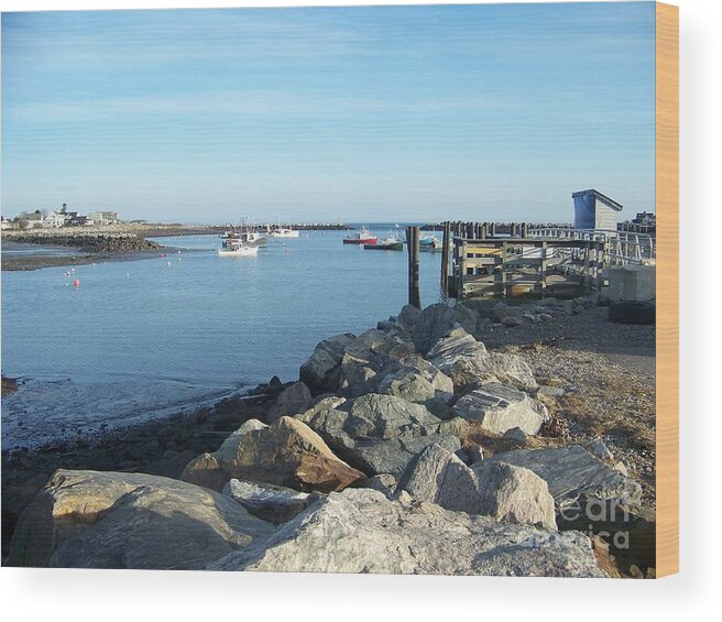 Rye Nh Wood Print featuring the photograph Rye Harbor by Eunice Miller