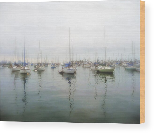 Art Wood Print featuring the photograph Sailboats on San Diego Bay by Gigi Ebert
