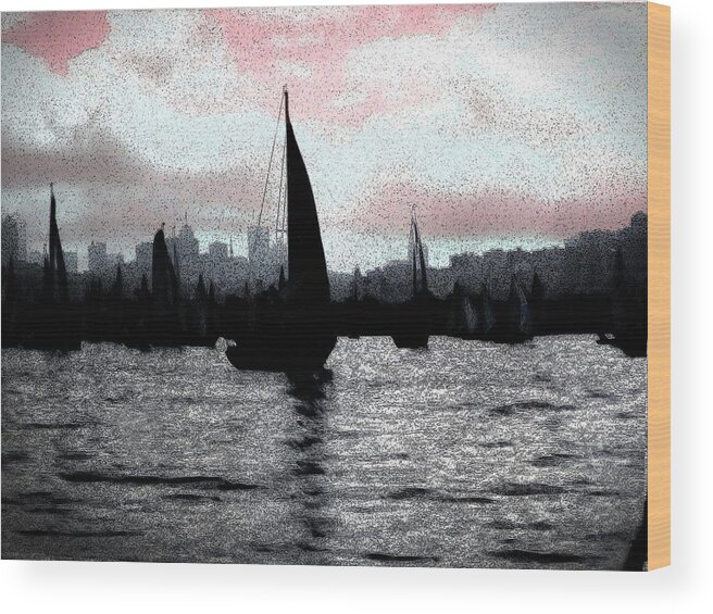 Sailboats Wood Print featuring the photograph Sailors' Delight by Jessica Levant