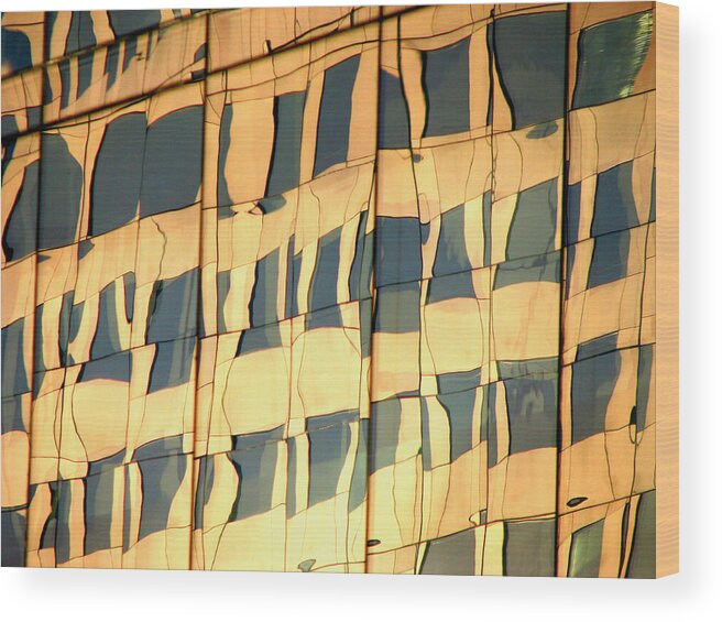 Abstract Wood Print featuring the photograph Santiago Reflection II by Rick Locke - Out of the Corner of My Eye