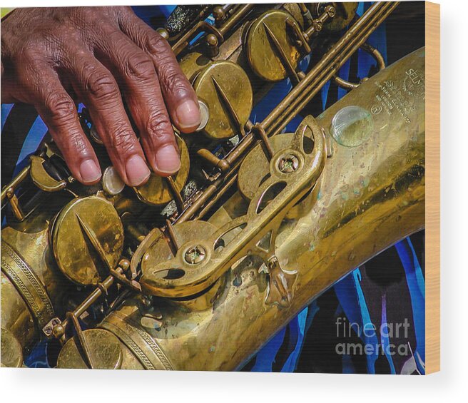 Saxaphone Wood Print featuring the photograph Sax by George DeLisle