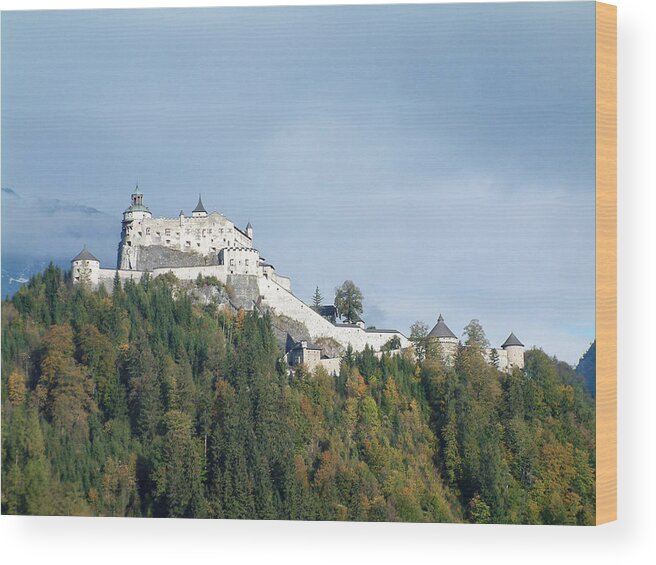 Europe Wood Print featuring the photograph Schloss Hohenwerfen by Joseph Hendrix