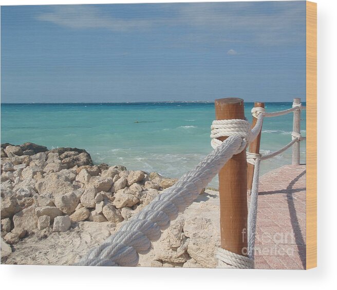 Beach Wood Print featuring the photograph Sea View by Cristina Stefan