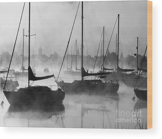 Fog Wood Print featuring the photograph Seasmoke by Butch Lombardi