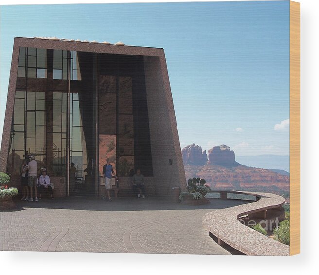 Sedona Arizona Wood Print featuring the photograph Sedona Chapel 2 by Tom Doud