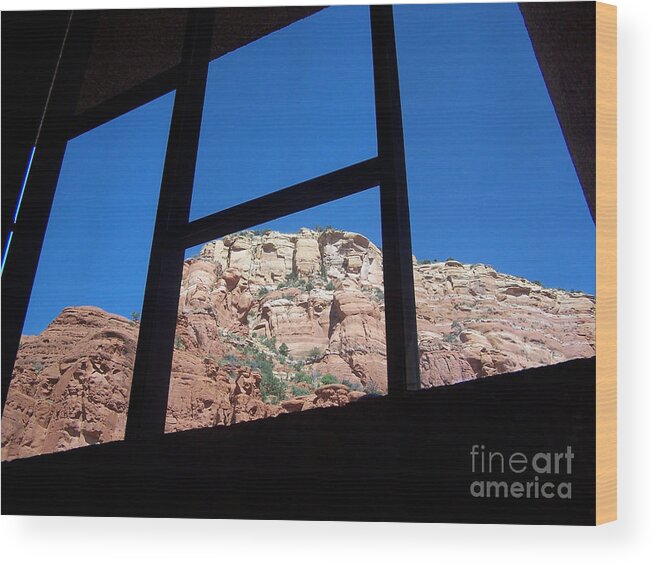 Sedona Arizona Wood Print featuring the photograph Sedona Chapel 4 by Tom Doud
