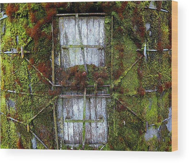 Silo Wood Print featuring the photograph Silo Doors by Nick Kloepping