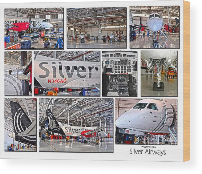 Diane Berry Wood Print featuring the photograph Silver Airways Large Composite by Diane E Berry