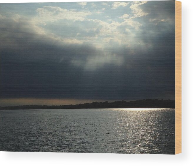 Water Wood Print featuring the photograph Silver Lining by Sheila Mashaw