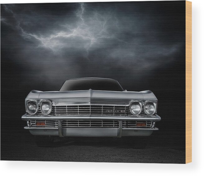 Car Wood Print featuring the digital art Silver Sixty Five by Douglas Pittman