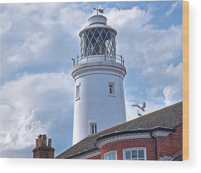 Ighthouse Wood Print featuring the photograph Sky High - Southwold Lighthouse by Gill Billington