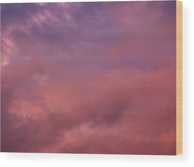 Sky Clouds Sunset Wood Print featuring the photograph Sky Song by Laurie Stewart