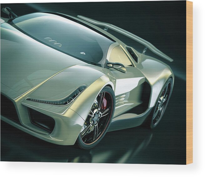 Aerodynamic Wood Print featuring the photograph Sports Car by Mevans