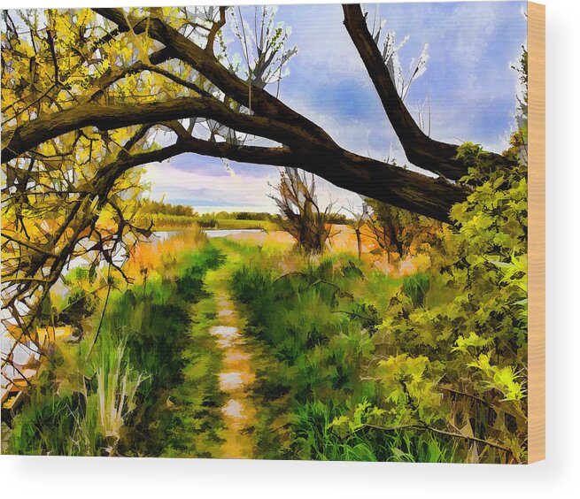 Digital Art Wood Print featuring the photograph Spring colours By Leif Sohlman by Leif Sohlman